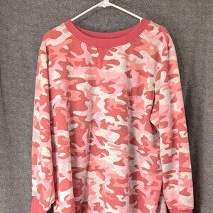 New! Plus Size 3X Pink Cammo Sweatshirt 54" Chest